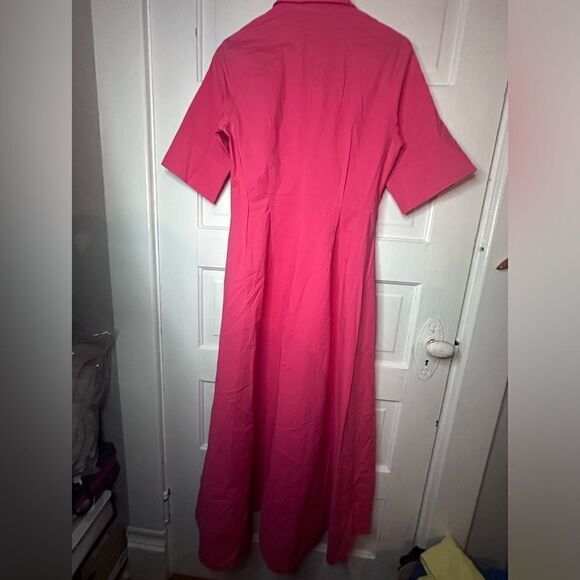 Antonelli | NWTs Monaco Pink Front Button Midi Dress Size Medium - Picture 9 of 13